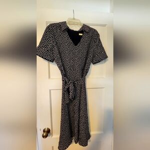 Alexia Admor Navy and White Midi Dress